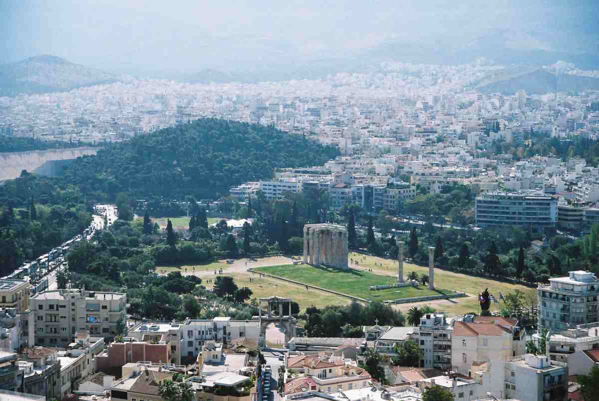Hadrian's Arch and the remains of the Temple of Zeus