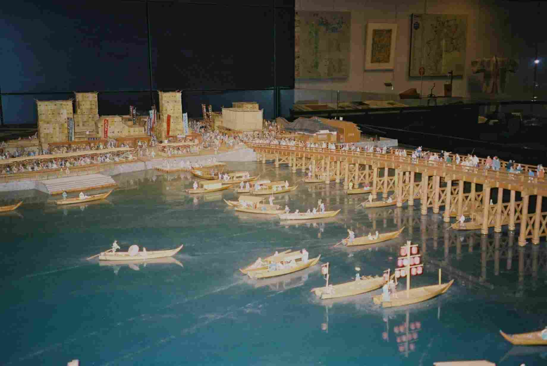 Scale model of Edo by the river