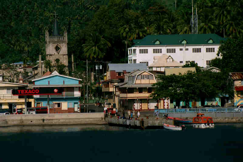 Anchored at Soufriere, April 2000