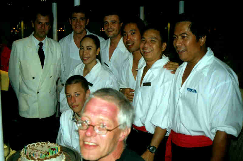 Celebrations for a birthday in the restaurant