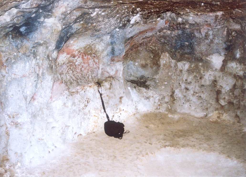 A Derinkuyu manger with a stone loop for tying up animals