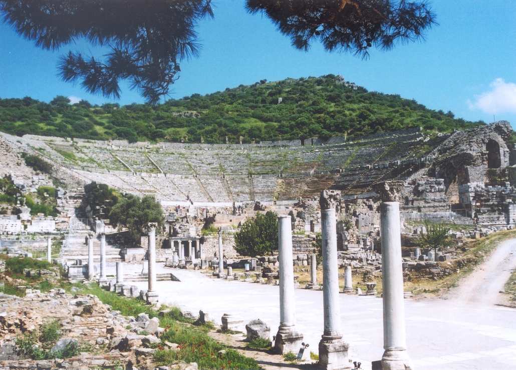 The view back to the Great Theatre