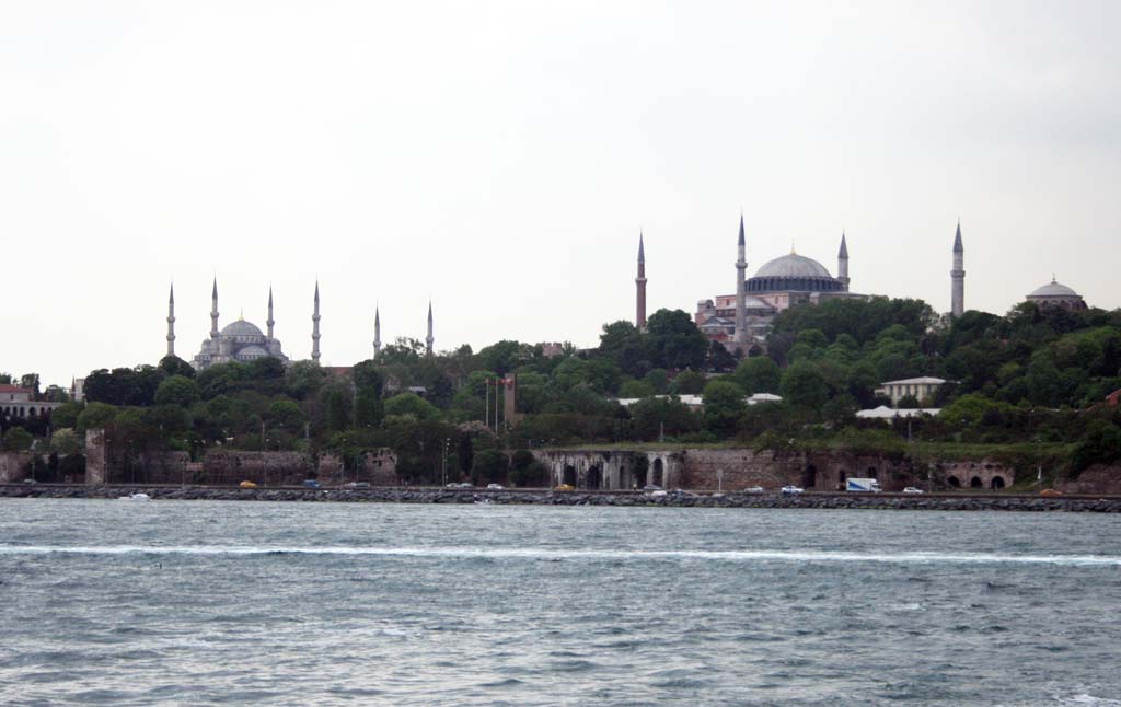Aya Sofya and Sultan Ahmet Mosque from the Sea of Marmara