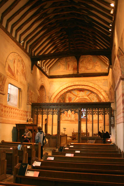 Wall paintings in Copford Green Church