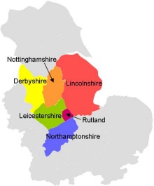 Counties in the East Midlands
