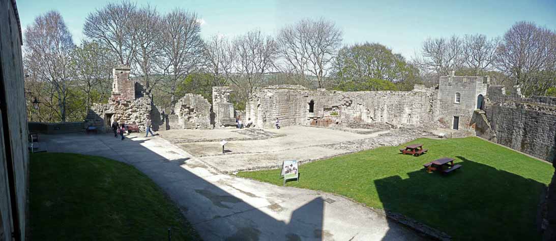 The Outer Ward from the gatehouse stairs