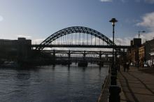 Looking West, Tyne Bridge, Swing Bridge, High Bridge & Metro Bridge
