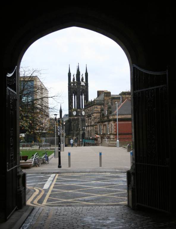 St Thomas's Church, Haymarket from the University