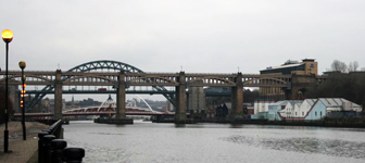 From the High Level Bridge looking west