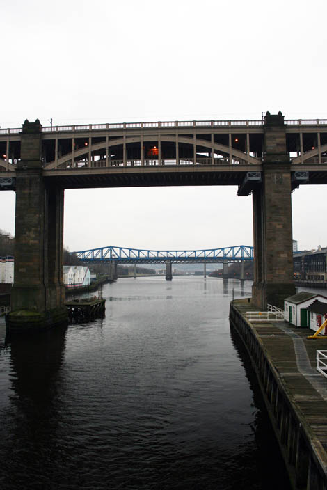 A river span from the west