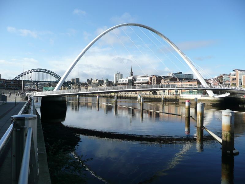 Looking West, Millenium Bridge & Tyne Bridge