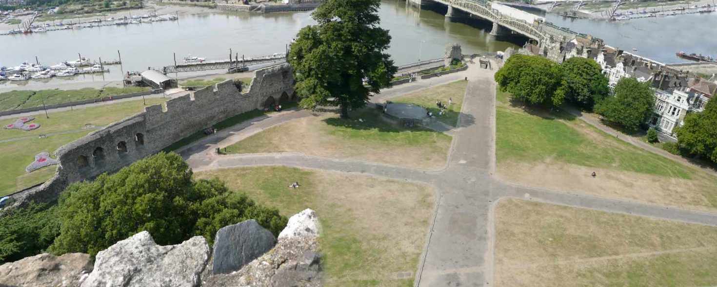 The Outer Bailey from the Keep