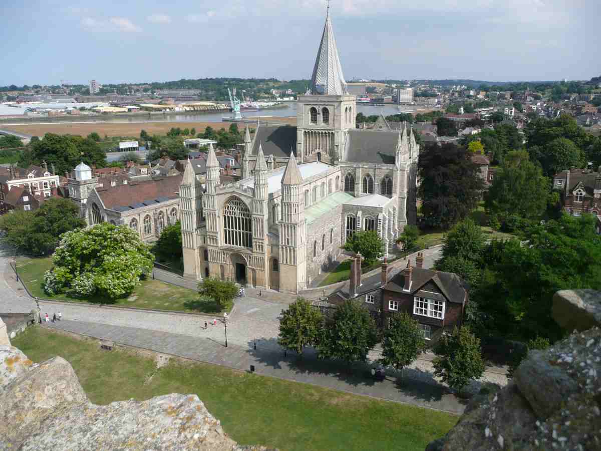 Rochester Cathedral from the Keep, Rochester Castle