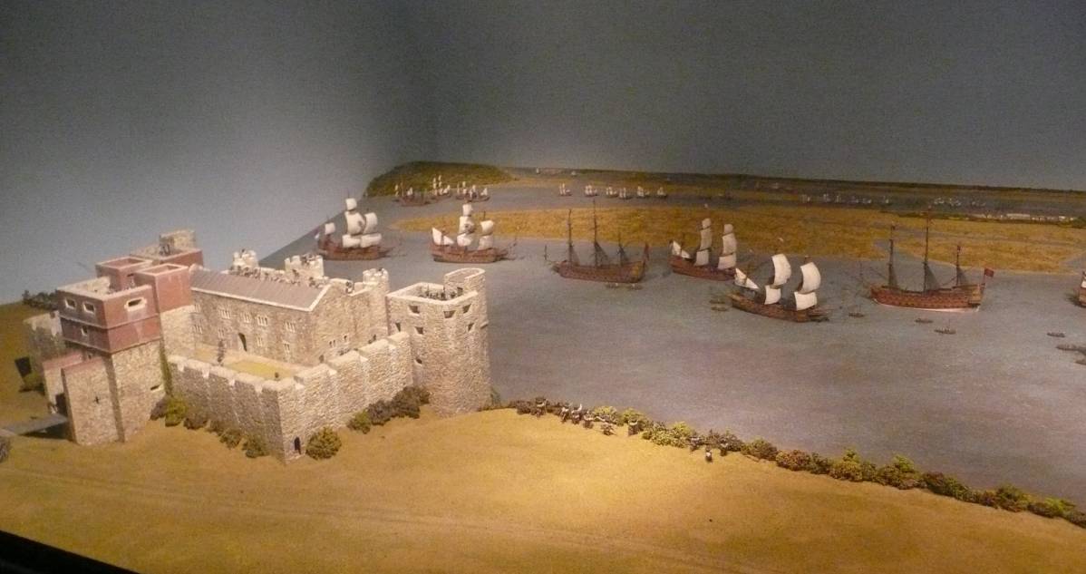 Model of the 1667 raid by the Dutch