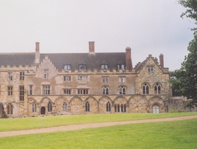 The remains of the West range showing the arches of the cloister, now part of the school