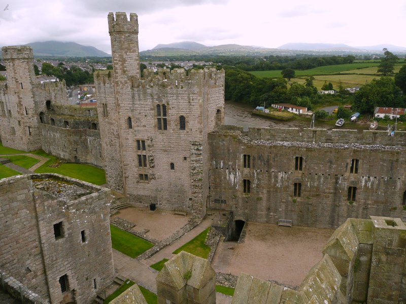 Chamberlain Tower from the Well Tower, Caernarfon Castle