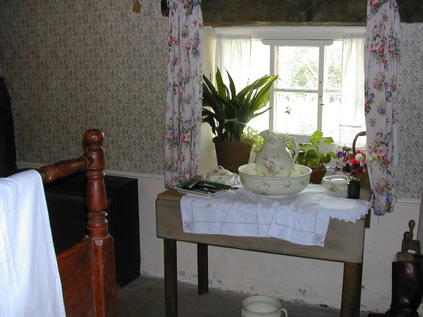 Ensuite facilities, Harome Cottage, Ryedale Folk Museum, 
Hutton-le-Hole, Ryedale, Yorkshire