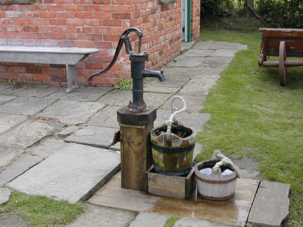 The water source for the laundry, Ryedale Folk Museum, 
Hutton-le-Hole, Ryedale, Yorkshire