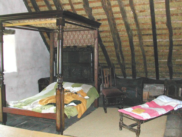The bedroom in the Manor, Ryedale Folk Museum, 
Hutton-le-Hole, Ryedale, Yorkshire