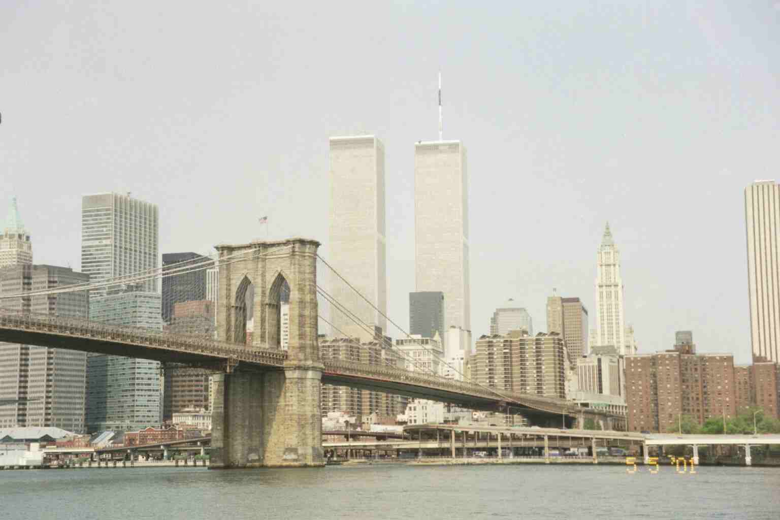 The view from under the Brooklyn Bridge