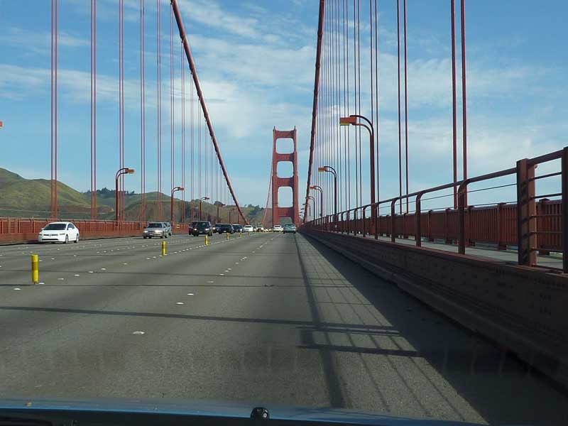 Driving north across the Bridge