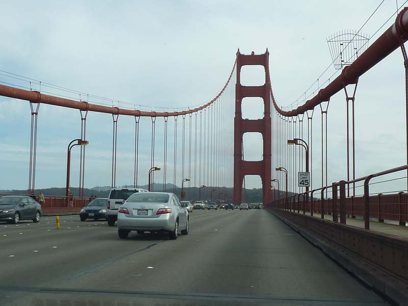 Driving south across the Bridge